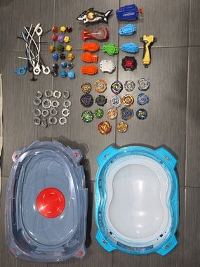 72 Piece BeyBlade Set W Burst Surge Speedstorm Volt Stadium & Burst Rise Stadium